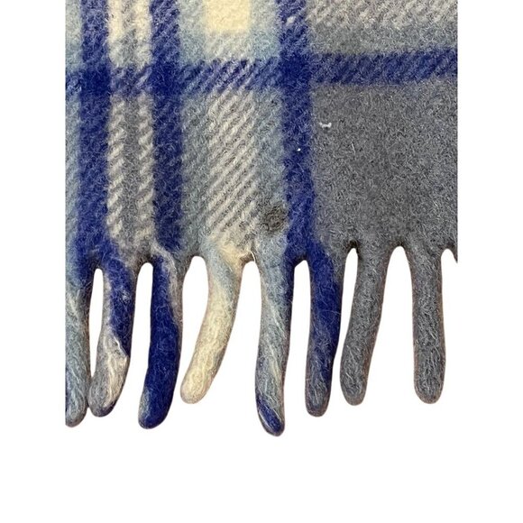 Vintage Curvon Royal Tartan Fringe Blanket Wool Stadium Throw Retro Cozy Classic - Picture 10 of 10